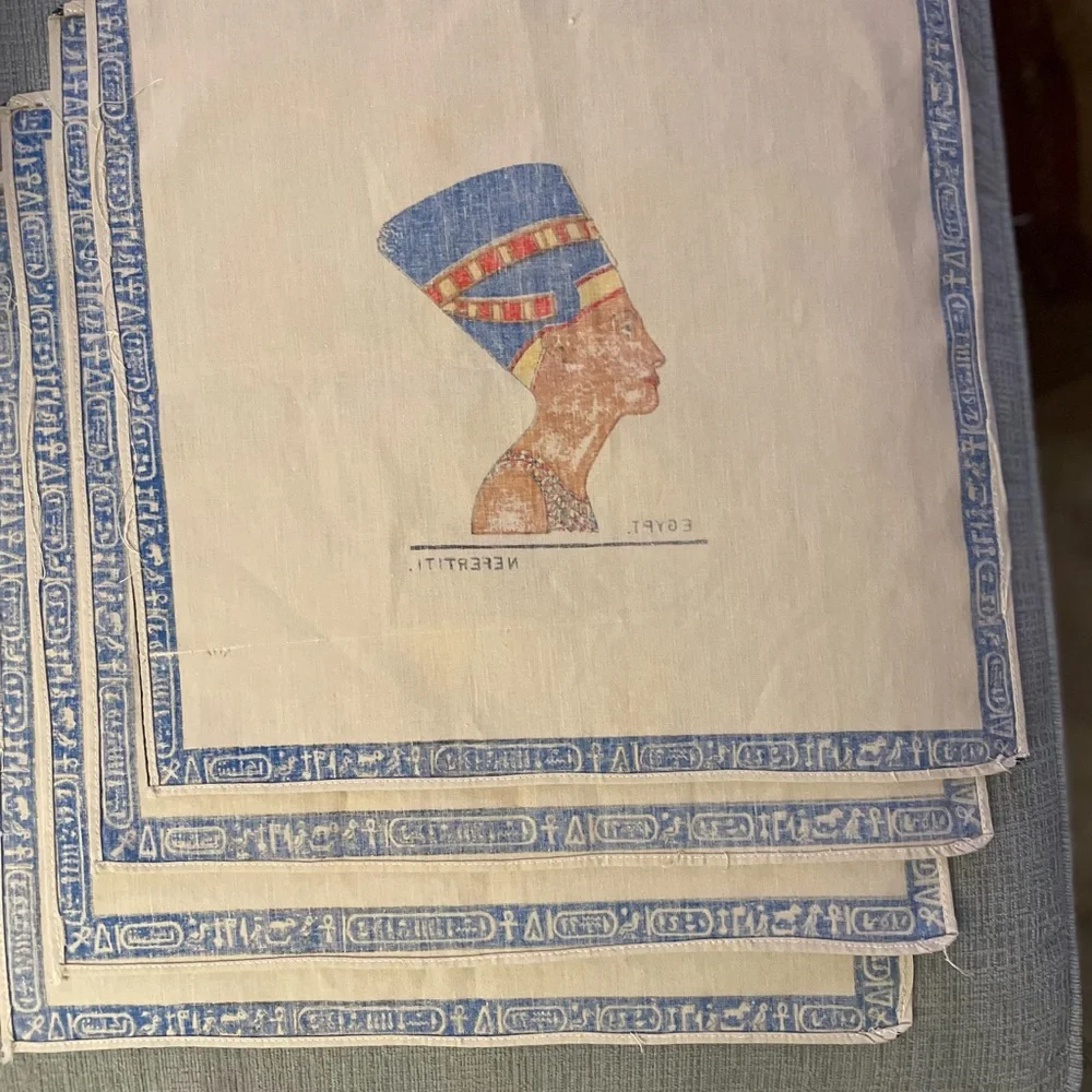 Egyptian Queen Nefertiti Napkins Placemats - 4